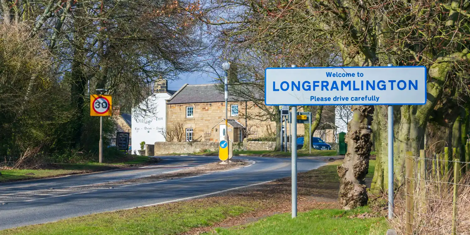 Longframlington village in Northumberland